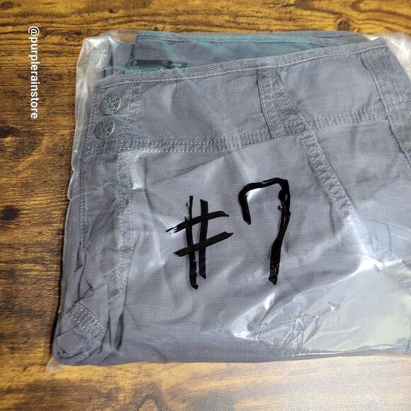 Prana Cargo Joggers 6 Low Rise Rip Stop Blue Gray Stretch Preppy Gorpcore - Picture 12 of 12